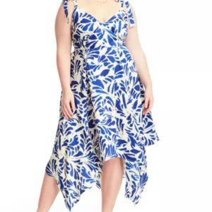 Botanical Tie Strap Asymmetrical Hem Dress - ALEXI